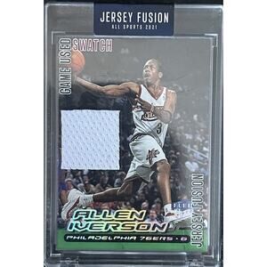 2021 Jersey Fusion "Allen Iverson" Game Used Swatch! 76ers